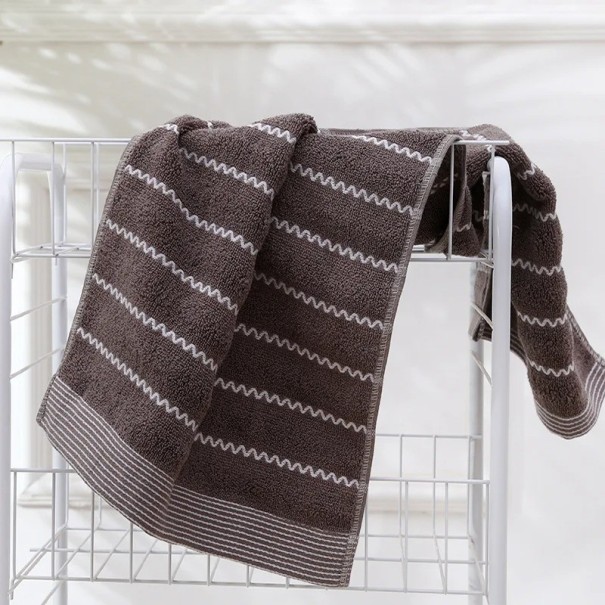 Baumwollhandtuch Weiches Handtuch Hochwertiges Baumwollhandtuch 35 x 75 cm braun