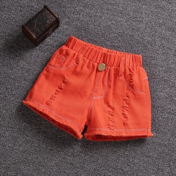 Baumwollshorts für Mädchen J882 rot 8