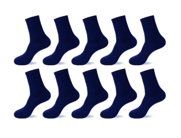 Baumwollsocken für Herren – 10 Paar dunkelblau