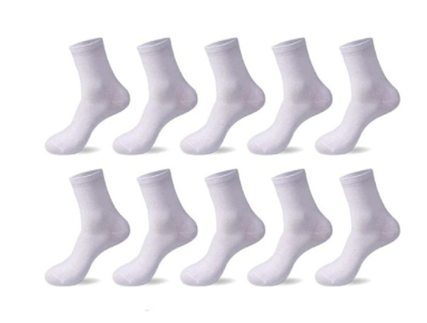 Baumwollsocken für Herren – 10 Paar weiß