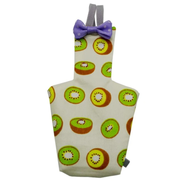 Bavlnená plienka pre papagáje 13 x 6,5 cm Kiwi vzor Fialový motýlik s bodkami Ochrana peria Opakovane použiteľná Pomôcka pre vtákov 1