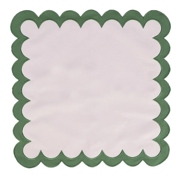 Bavlnené prestieranie 45,7 x 45,7 cm 100% bavlna Veľký štvorec s vlnitým lemom Dvoubarevné dekoratívne prestieranie na stôl béžová