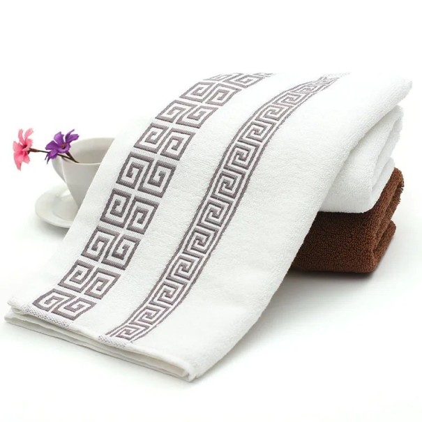 Bavlněný ručník Kvalitní bavlněný ručník Vysoce absorpční ručník z bavlny 35 x 75 cm bílá