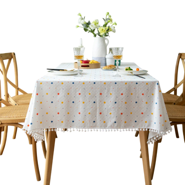Bavlněný ubrus s květinovým vzorem 140 x 240 cm Elegantní dekorace na jídelní stůl Kuchyňský a jídelní textil vícebarevná