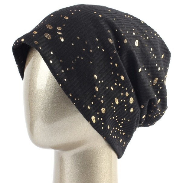 Beanie-Mütze für Damen schwarz