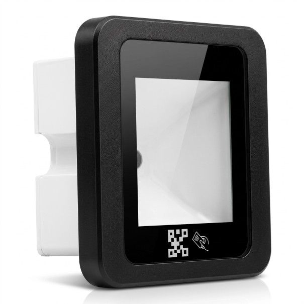 Beépített vonalkód- és QR-kód-olvasó R35D RFID 125 kHz EM, 86 × 86 mm, Wiegand/USB/RS485, fekete, beléptető és belépési kapukhoz 1