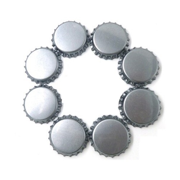 Beer Crown Caps 100 pcs silver