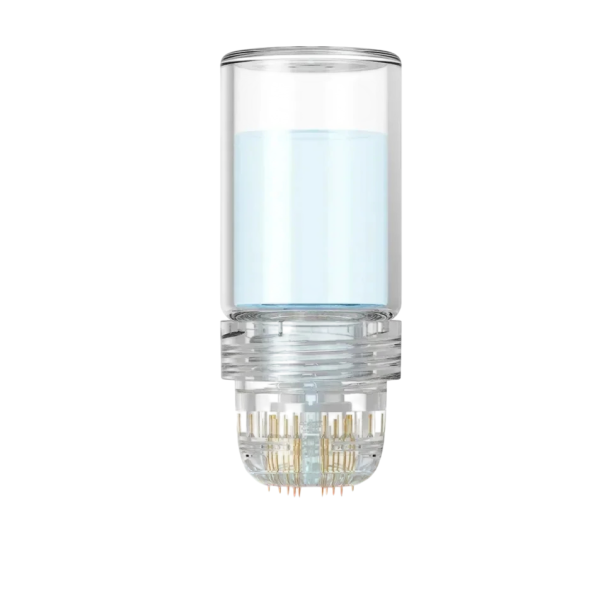 Behållare med mikronålar 20 pinnar 1,0 mm titannålar glasbehållare plastspets transparent applikation av serum för hudvård 1