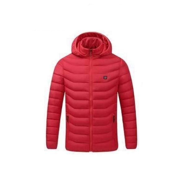 Beheizte Winterjacke für Herren rot M