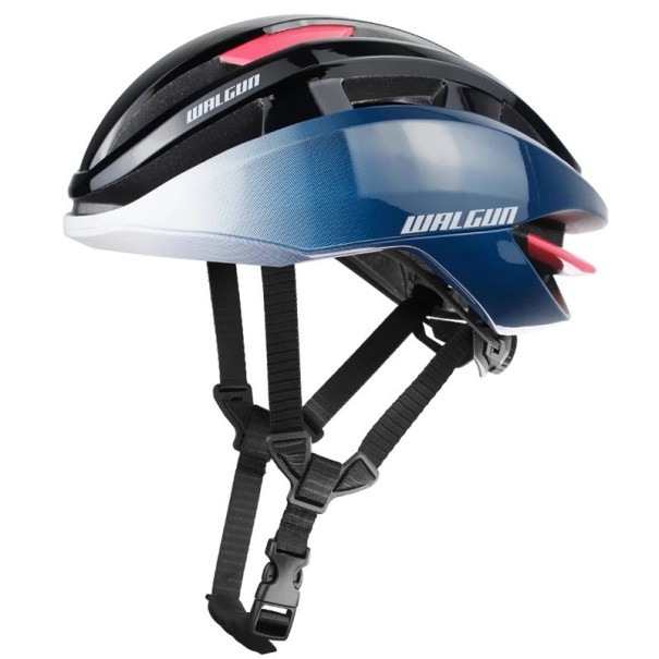 Bekväm landsvägscykelhjälm med aerodynamisk design Ultralätt konstruktion Effektiv ventilation Sporthjälm blå L (59-62 cm)