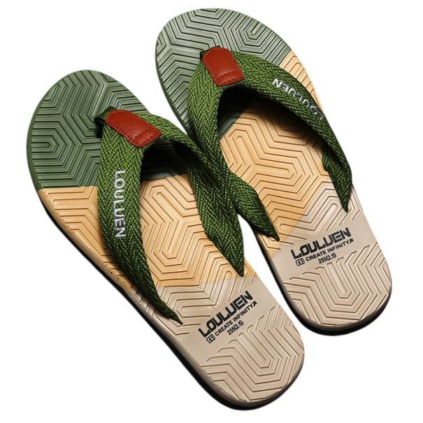Bekväma flip-flops som andas för män Lätta sommarskor för stranden och fritiden Mjuk innersula Slitstark sula Snabbtorkande material Snygg design