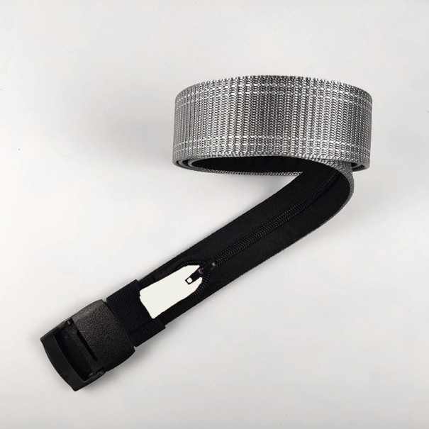 Belt with Hidden Pocket silver