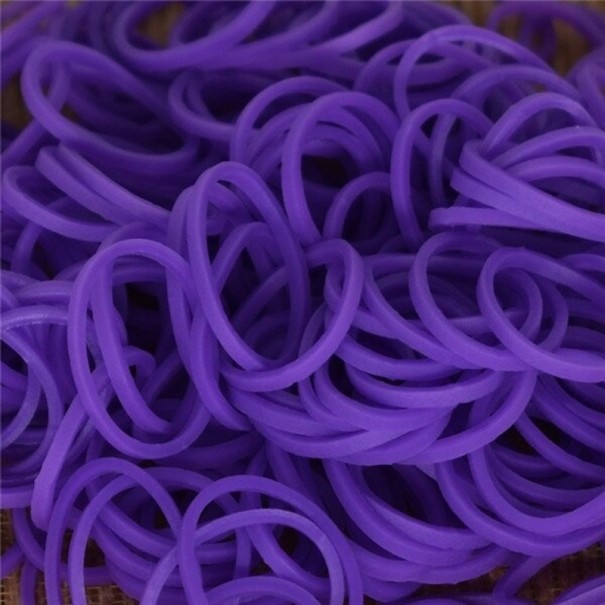 Benzi de cauciuc de tricotat 300 buc violet