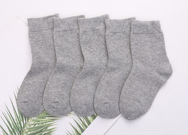 Bequeme Kindersocken – 5 Paar grau 2-4 Jahre