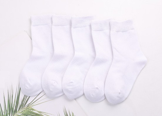 Bequeme Kindersocken – 5 Paar weiß 5-7 Jahre