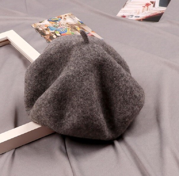 Beret dziecięcy szary