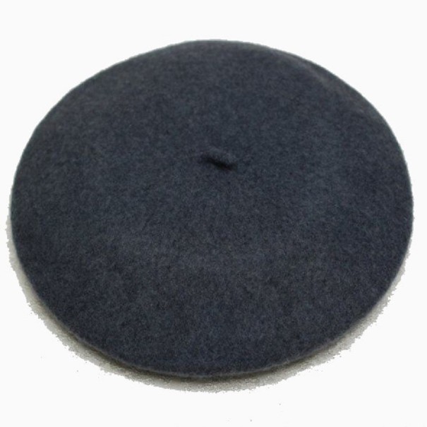 Béret en laine pour femmes gris foncé