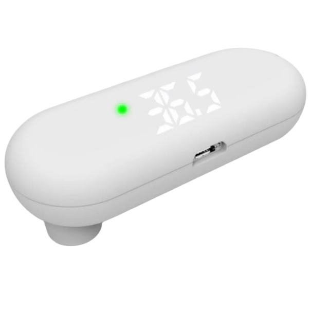 Beröringsfri digital panntermometer USB-uppladdningsbar kliniskt noggrann elektronisk kroppstemperaturmätare för barn bärbar vit 1