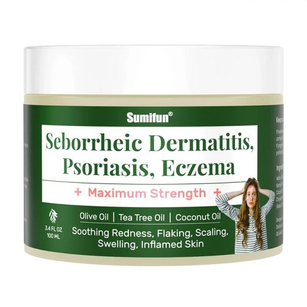 Beruhigende Kopfhautcreme, extra stark, Psoriasis-Creme, Schmerz-, Juckreiz- und Schuppen-Linderungscreme, natürliche heilende Ekzemcreme, 100 g 1