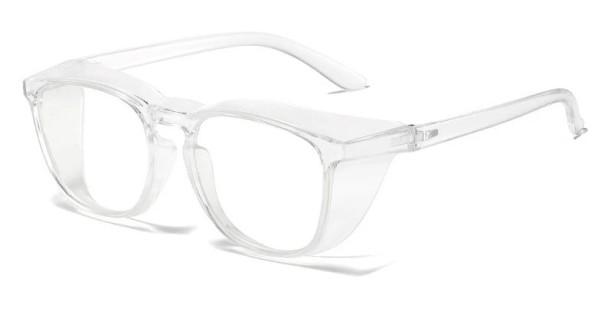 Beschermbril 50 mm lenzen 143 mm breedte Tegen beslaan Zijkappen Bescherming tegen blauw licht Unisex leesbril wit