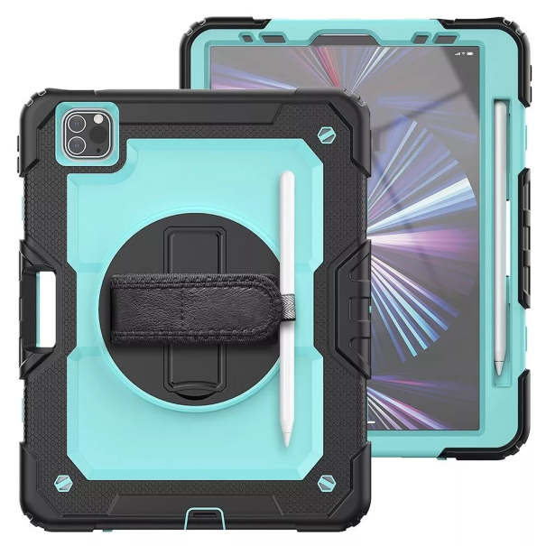 Beschermhoes met houder voor Apple iPad Pro 12,9&quot; (2018/2020) turquoise
