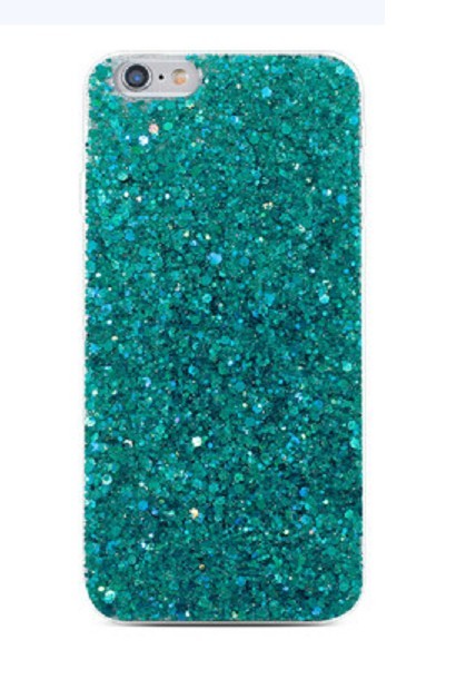 Beschermhoesje met glitter voor iPhone J931 groen 6S Plus