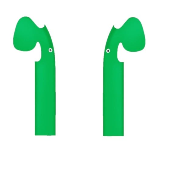 Beschermsticker voor Apple Airpods-koptelefoon 1 paar groen