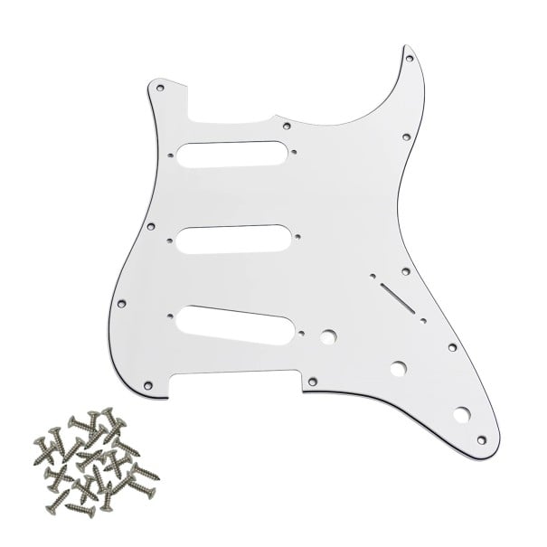 Beskyttelse til elektrisk guitar i PVC med aluminiumfolie Kompatibel med amerikansk og mexicansk standard Beskyttelseshætte Guitar hvid