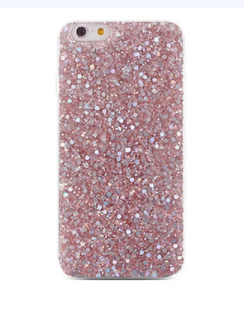 Beskyttende cover med glimmer til iPhone J931 rosa 6S Plus