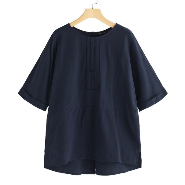 Bethany Damenbluse dunkelblau 4XL