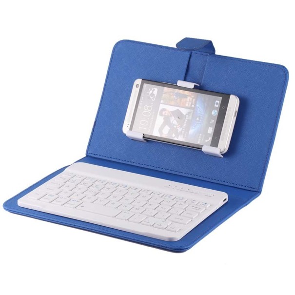 Bezdrátová bluetooth klávesnice pro smartphone modrá