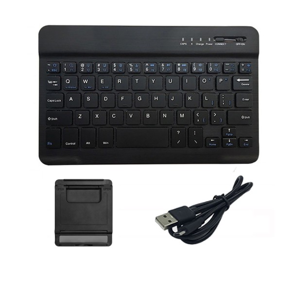 Bezdrátová bluetooth klávesnice se stojánkem černá 2
