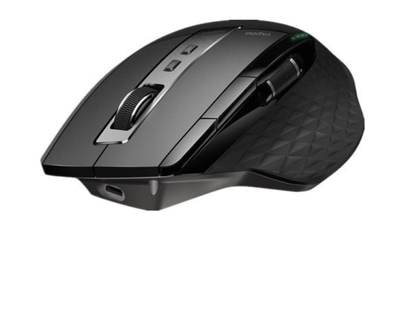 Bezdrátová dobíjecí ergonomická myš pro pravou ruku Připojení přes USB přijímač 2,4 GHz i Bluetooth Rozlišení 3200 DPI a 8 tlačítek Černá 1
