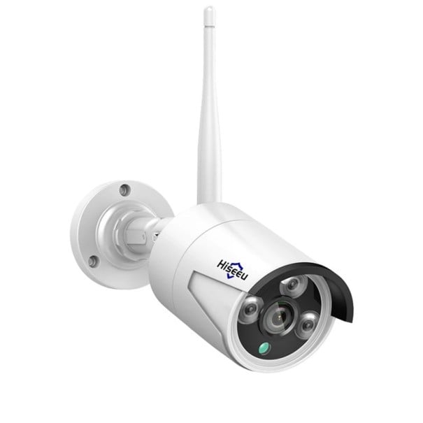 Bezdrátová IP kamera 3MP s objektivem 3,6 mm, WiFi 2,4 GHz, kovové tělo IP66, noční vidění, detekce pohybu a osob, bílá, venkovní kamera 1