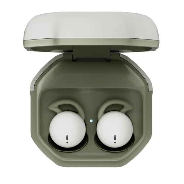 Bezdrátová sluchátka do uší pro spaní s Bluetooth 5.3 dotykovým ovládáním a mikrofonem nabíjecí pouzdro USB-C pro hudbu i hovory tmavě zelená