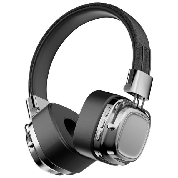 Bezdrátová sluchátka přes hlavu Bluetooth 5.3 Skládací provedení Mikrofon Prostorový zvuk Herní a hudební poslech šedá