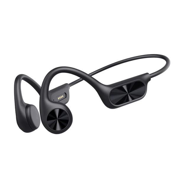 Bezdrátová sluchátka s kostním vedením Vodotěsná IPX8 Bluetooth 5.4 32 GB paměť MP3 přehrávač 360° prostorový zvuk Na plavání i sport černá