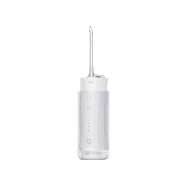 Bezdrátová ústní sprcha se 4 režimy čištění a nádržkou 200 ml s výměnnými nástavci a USB nabíjením na domácí i cestovní ústní hygienu bílá