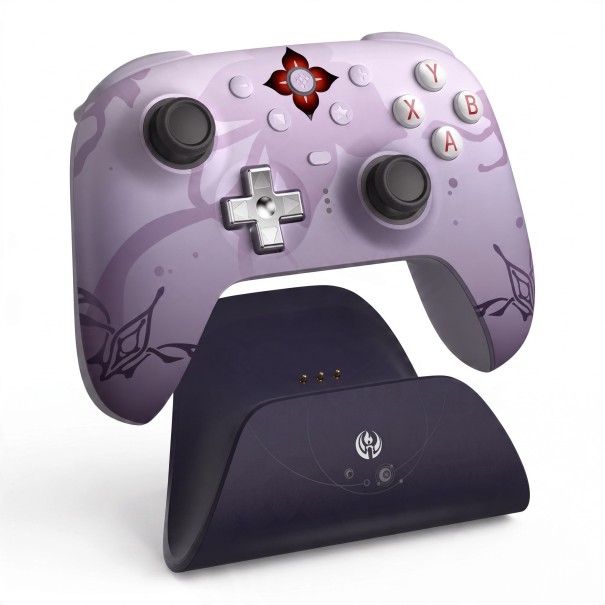Bezdrátový herní ovladač 8BitDo Ultimate 2 Evernight Bluetooth i kabelové připojení 14,7 x 10,3 x 6,1 cm Fialový Pro PC a Android 1