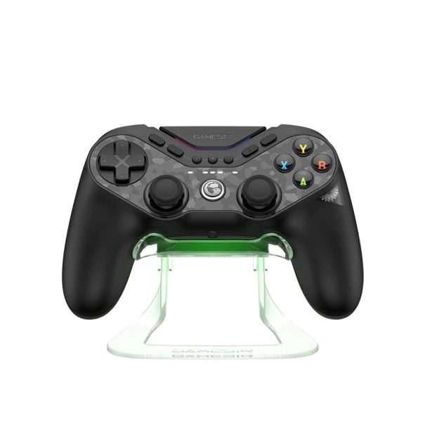 Bezdrátový herní ovladač s nabíjecím stojánkem magnetické snímání joysticků gyroskop černý pro konzole a mobilní zařízení 1