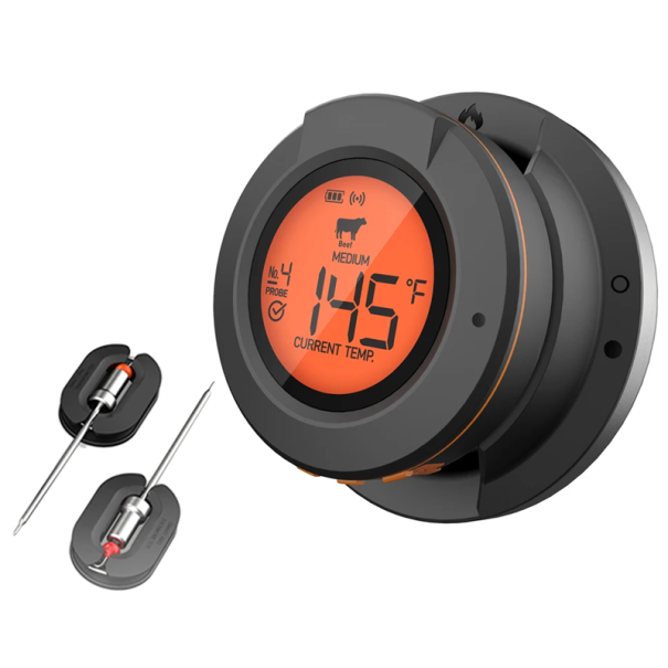 Bezdrátový teploměr na maso s Bluetooth 0–300 °C 2 sondy Klip na troubu Digitální kuchyňský teploměr na grilování a pečení 1