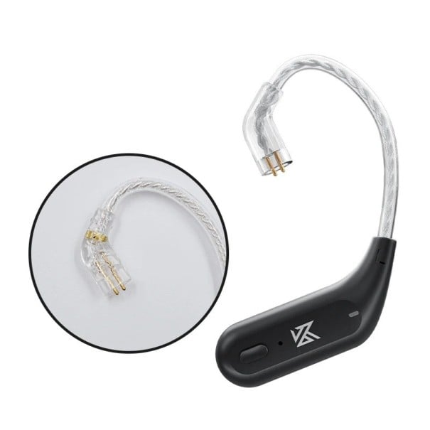 Bezdrátový upgradovací kabel Bluetooth 5.2 s C-pin konektorem resinové tělo černá nabíjecí pouzdro pro sluchátka KZ ZSN ZAS DQ6 a ZS10 Pro 1
