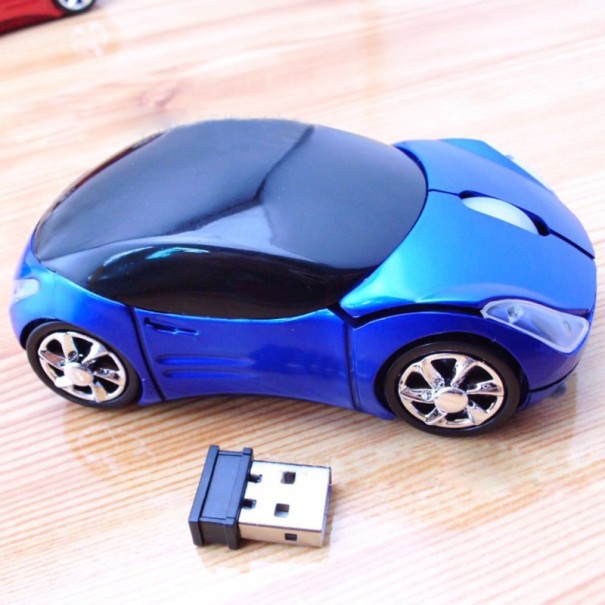 Bezdrôtová myš Auto modrá
