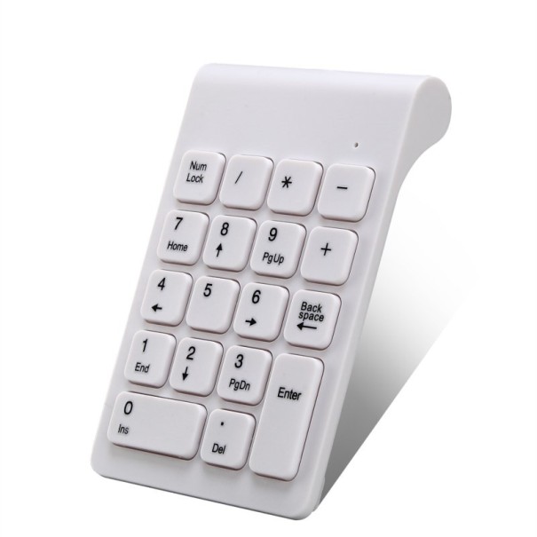 Bezdrôtová numerická klávesnica biela
