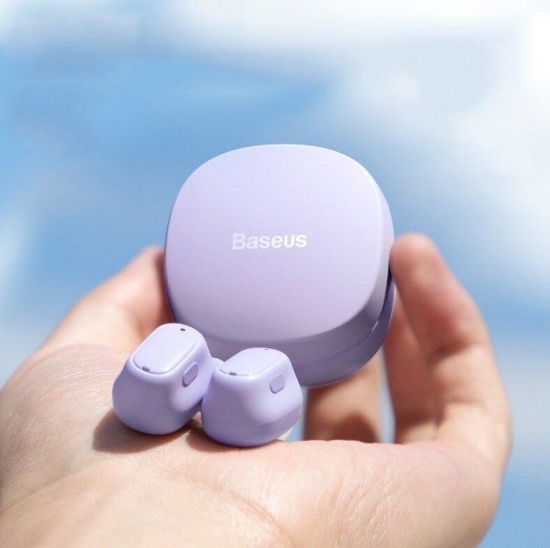 Bezdrôtové bluetooth slúchadlá K1623 svetlo fialová
