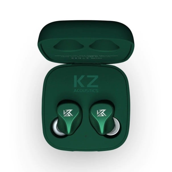 Bezdrôtové tvarované slúchadlá do uší Bluetooth 5.0 Dosah 20 m Frekvenčný rozsah 20 Hz až 20 kHz Citlivosť 115 dB Nabíjací box 400 mAh tmavo zelená