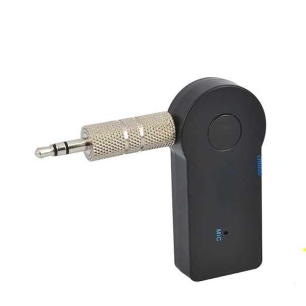 Bezdrôtový bluetooth AUX prijímač s mikrofónom pre zariadenia so vstupom 3,5 mm jack Bluetooth 5.0 Ovládanie hovorov Rozmer 5 x 2 x 1 cm Čierny 1