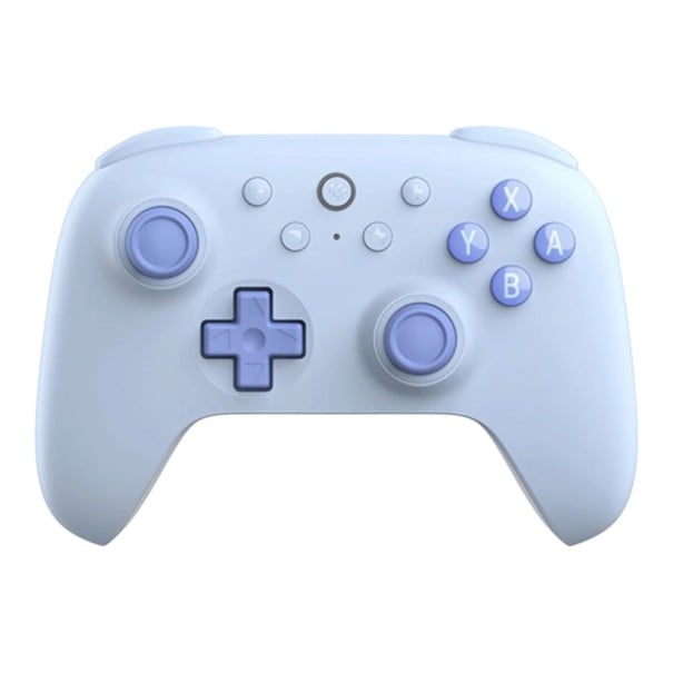 Bezdrôtový herný ovládač pre Nintendo Switch s Bluetooth pripojením dvoma analógovými páčkami smerovým krížom a tlačidlami A B X a Y modrá