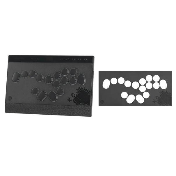 Bezpákowy arkadowy kontroler 299,8 × 199,8 × 13,5 mm Haute42 C16-S Magnetyczny Hitbox RGB USB-C Do PC PS4 PS5 Switch Steam Android Turbomód i więcej trybów czarny