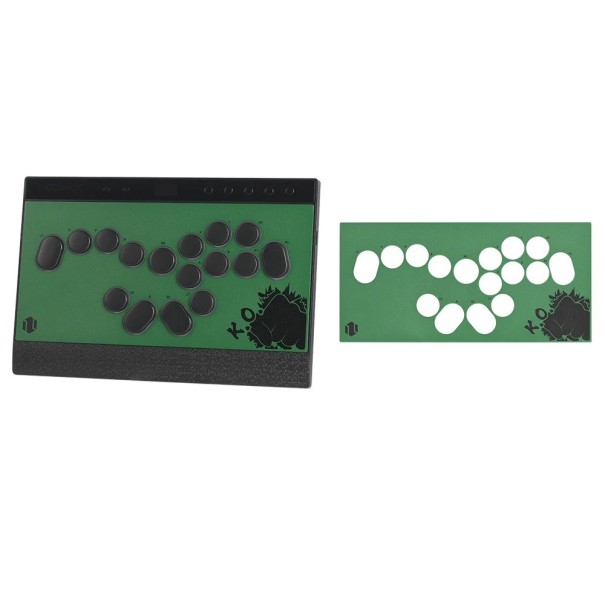 Bezpákowy arkádowy ovladaar 299,8 × 199,8 × 13,5 mm Haute42 C16-S Magnetisch Hitbox RGB USB-C Voor PC PS4 PS5 Switch Steam Android Turbomodus en meer modi groen